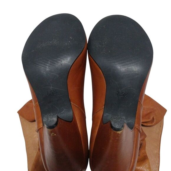 Steve Madden Jess Slouch Ankle Boots 3" Mid Heels 7.5M Brown Pull-On Boho Chic - Picture 9 of 15